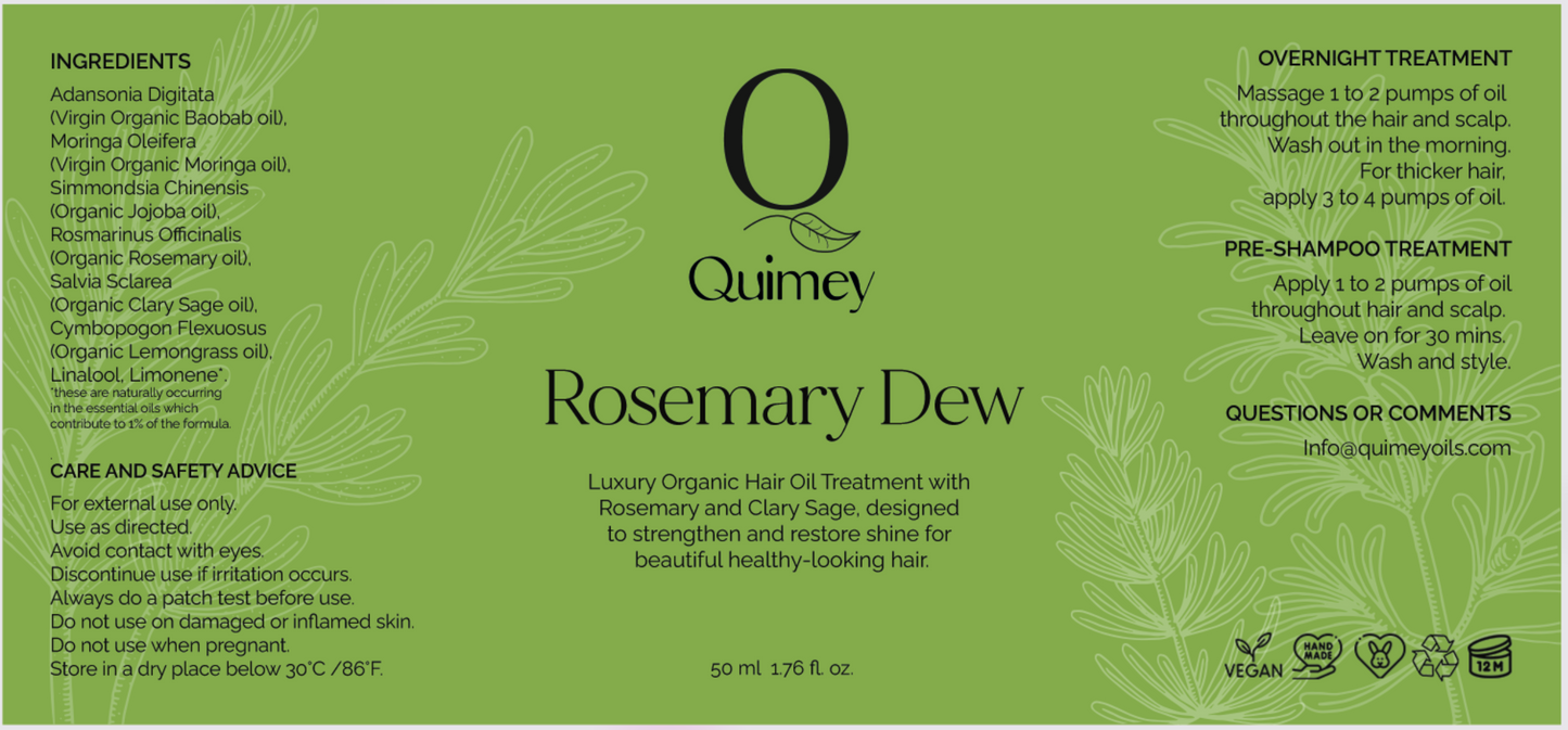 Rosemary Dew Organic Hair Oil